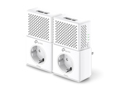 TP-LINKTL-PA7020Kit,AV1000PowerlineAdapterStarterKitwithACPassthrough,CompactSize,1000MbpsPowerlineDatarate,2GigabitLANPort,HomePlugAV,GreenPowerline,PlugandPlay,PairButton,Range300metersinhouse