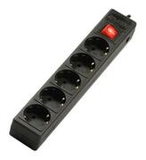 SurgeProtector5Sockets,1.8m,SvenOptimaBase,BLACKflame-retardantmaterial
