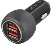 USBCarCharger-TellurFCC8,2xUSB(QC3.0+6A),36W,BlackTLL151261