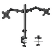 Hama118491MonitorHolder,2Monitors,Height-adjustable,Swivel/Tilt,13"-32"