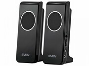 SVEN314Black(USB),2.0/2x2WRMS,USBpowersupply,headphonejack,microphoneinput,2.2"