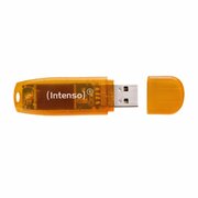 ФлешкаIntenso®USBDrive2.0,64GB,RainbowLine,Orange