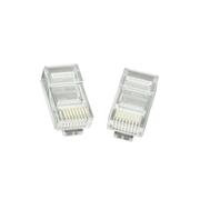 RJ45ModularPlugLC-8P8C-001,Modularplug8P8CforsolidLANcable,30u"goldplated,100pcs/bag