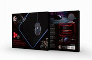 GamingMousePadGembirdMP-GAMELED-M,350х250х4mm,Naturalrubberfoam+Fabric,RGB,Black
