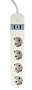SmartpowerstripGembirdTSL-PS-S4U-01-W,4sockets,1.5m,withUSBcharger2xUSBType-A,1xUSBType-C,white