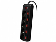 SurgeProtectorSVENSF-05PL,5Sockets,1.8m,Black