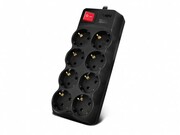 SurgeProtectorSVENSF-08-16,8Sockets,1.8m,Black