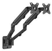 Monitorwallmountarmfor2monitorsupto17-27"GembirdMA-WA2-01,Adjustablewall2displaymountingarm(rotate,tilt,swivel),VESA75/100,upto7kg,black