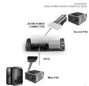 Dualpowersupplyadapter,SATA,GembirdA-PSU2S-01