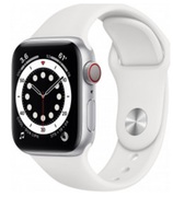СмартчасыAppleWatchSeries640mmM06M3GPS+LTESilverAluminumCasewithWhiteSportBand