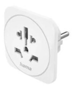 Hama223455TravelAdapterTypeEandF,3-Pin,Universal,WorldtoEurope,white