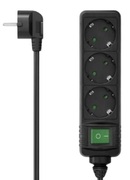 Hama223004PowerStrip,3-Way,Switch,1.4m,black