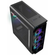 CaseATXGAMEMAXStarLightFRGB,w/oPSU,4x120mmRGBfans,Fancontroller,Transparent,USB3.0,Black