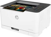 PrinterHPColorLaserJet150a,White,Upto18ppmb/w,Upto4ppmcolor,600x600dpi,Upto20000p.,64MBRAM,indicator,PCL5c/6,Postscript3,USB2.0,BlueAngelDE-UZ205(HP117A/XBl/C/Y/M)