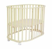 101009Кроватьдетская"СКВ-10"смаятником9в1бежевый