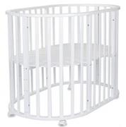 102001Кроватьдетская"СКВ-10"смаятником12в1белый