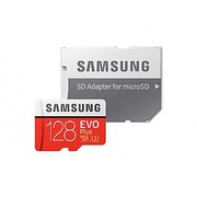 128GBSamsungEVOPlusMB-MC128GA/RUmicroSDXC(Class10UHS-I)withAdapter,Read:upto100MB/s,Write:upto90MB/s
