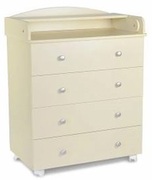 700069КомодСКВ,80см,4ящика,колеса,бежевый