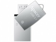 ФлешкаApacerAH750,64GB,USB3.1/Micro-USB,Silver,MetalCase