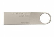 64GBUSB3.1FlashDriveKingstonDataTravaler"SE9G2",Silver,MetalCase,KeyRing(DTSE9G2/64GB)