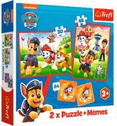 ПазлTrefl2in1+memosPAWPatrolTeaminAction(93337)