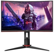 24"AOCC24G2U,Black(Curved-VA1920x1080,FreeSync165Hz,1ms,250cdD-Sub+HDMI+DP,USB-Hub,Pivot)