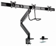 Armfor3monitors13"-27"-GembirdMA-DA3-03,Monitordeskmountwithsinglearmfor3monitors,Steel(1.35mm),Gasspring1-6kg,VESA75/100,armrotates,extendsandretracts,tiltstochangereadingangles,mattblack
