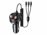 UsamsCarCharger3-in-1C22Dual3.4A,Black