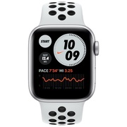 AppleWatchNikeSeries6GPS,40mmSilverAluminiumCasewithBlackNikeSportBand,M00T3GPS