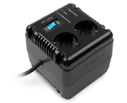 SVENVR-L600,200W,AutomaticVoltageRegulator,2xSchukooutlets,Inputvoltage:184-285V,Outputvoltage:230V±10%,diodindicatorsonthefrontpanel,plasticbody,Black