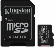 128GBKingstonmicroSDClass10UHS-IU1V10A1+SDadapterCanvasSelectPlus,Upto:100MB/s