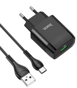 HOCOC72QGlorioussingleportQC3.0chargerset(Type-C)(EU)Black