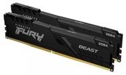32GBDDR4Dual-ChannelKitKingstonHyperXFURYBeastBlackKF436C18BBK2/3232GB(2x16GB)DDR4PC4-288003600MHzCL18,Retail(memorie/память)