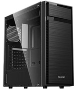 CaseSPACER-gaming,MiddleTower,ATX,farasursa,sticlasecurizata,USB2.0x2,USB3.0x1,HDAudio,PSUshroud,black"SPCS-GC-TOP-GLASS"