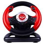 SVENGC-W400RacingWheel,Rubbercoatingofthewheelforcomfortabledriving,Twoaxes,D-Pad,10additionalbuttons,Vibrationfeedbackfunction,USB,Black+Red