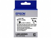 "TapeHeatShrinkTubeEPSONLK6WBA11HSTBlk/Whtd11/2,5,C53S656902ForEpsonLabelWorksLW-1000P/LW-600P/LW-700/LW-900P/LW-Z710"