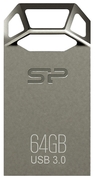 64GBUSB3.0FlashDriveSiliconPower"JewelJ50",Titanium,MetalCase,Capless(R/W:80/20MB/s)