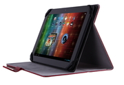 PrestigioPTCL0208RDUniversalLeatherRotatingCasewithStandFunction,formost8"tablets,Size:285x199x27mm,Red