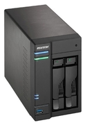 2-bayNASServerASUSTOR"AS6102T",IntelCeleronN3050(Dual-Core)1.6-2.16GHz,2GBDDR3L(Max.8GB),2.5"/3.5"SATAx2(HotSwap),USB3.0x3,USB2.0x2,eSATAx2,GigabitLANx2,HDMI,S/PDIF,AES-NI,Hard.transcoding,IR,Surveillance:<25(4Free)