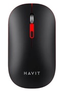 WirelessMouseHavitMS60WB,800-1600dpi,4buttons,Ambidextrous,500mAh,2.4Ghz/BT,Black