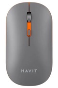 WirelessMouseHavitMS60WB,800-1600dpi,4buttons,Ambidextrous,500mAh,2.4Ghz/BT,Grey