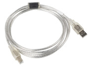 CableUSBAM-BM1.8mLANBERG(print)withFerritecoreTransparentCA-USBA-12CC-0018-TR
