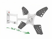 WallMountBarkan3400LWWhite13"-83"LongFullMotion,max.50kg,VESAmm:upto600x400mm