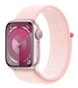 AppleWatchSeries9GPS,41mmPinkAluminiumCasewithLightPinkSportLoop,MR953