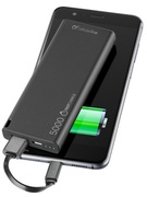 WirelessPowerBankCellularline5000mAh,MAG,Black