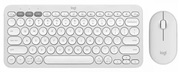 WirelessKeyboard&MouseLogitechPebble2Combo,Compact,Low-profile,Multi-Device,4000dpi,3buttons,2xAAA/1xAA,2.4Ghz+BT,EN,White