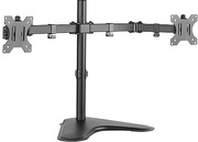 BrateckLDT12-T024NDoubleJointSteelMonitorArmfor2monitors,13"-32",+45°~-45°tilt;+90°~-90°swivel;360°rotate,VESA:75x75,100x100,ArmExtend:460mm,Maxloadcapacity8Kg