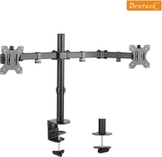 BrateckLDT12-C024NDoubleJointSteelMonitorArmfor2monitors,13"-32",+45°~-45°tilt;+90°~-90°swivel;360°rotate,VESA:75x75,100x100,ArmExtend:460mm,Clampthickness:10-85mm,Maxloadcapacity8Kg