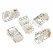 RJ45ModularPlugLC-8P8C-001/50,Modularplug8P8CforsolidLANcable,30u"goldplated,50pcs/bag