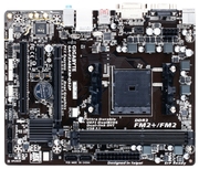 GIGABYTEGA-F2A88XM-DS2P,SocketFM2/FM2+,AMDA88x,Dual2xDDR3-2400,APUAMDgraphics,DVI,1xPCIeX16,4xSATA3(6Gb/s),RAID,1xPCIeX1,1xPCI,ALC8877.1chHDA,GigaBitLAN,4xUSB3.0(5Gb/s),2xUSB3.1,UD4,mATX